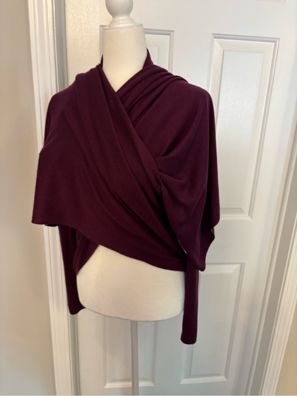 DKNY Versatile Plum Wrap Sweater
